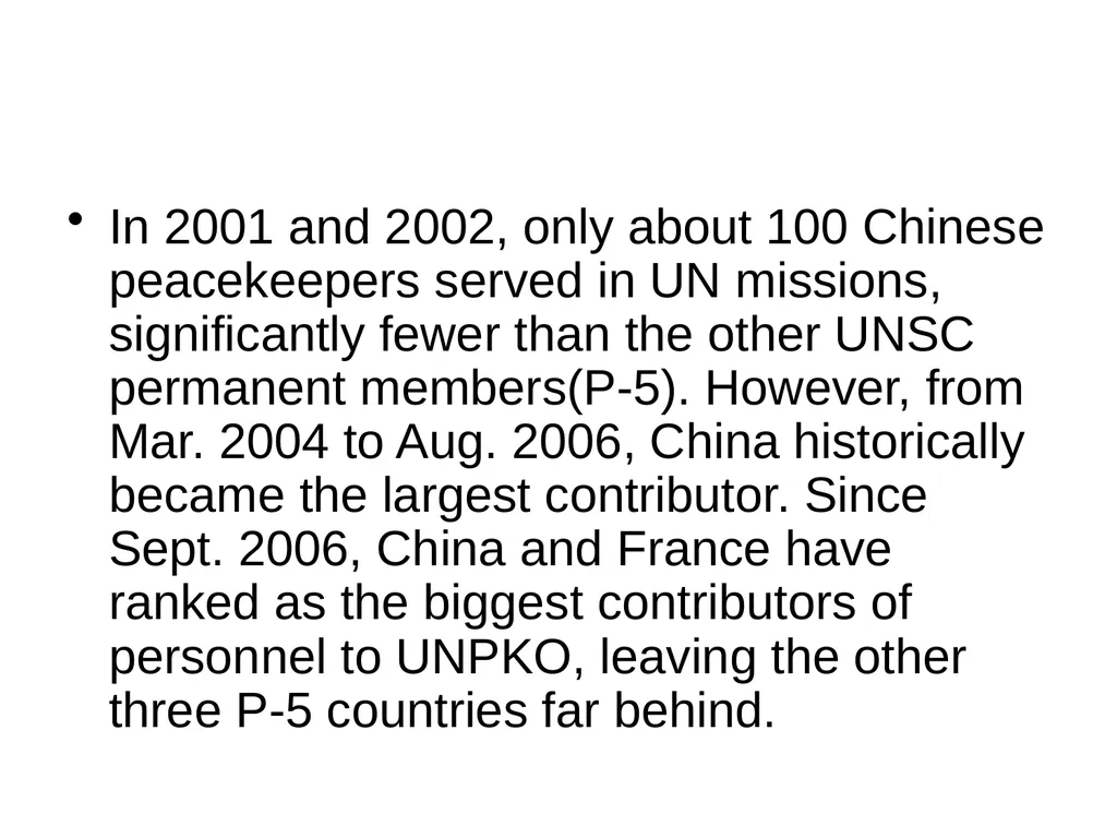 China’s UN Peacekeeping Operations ---Policy - slide 5 of 34