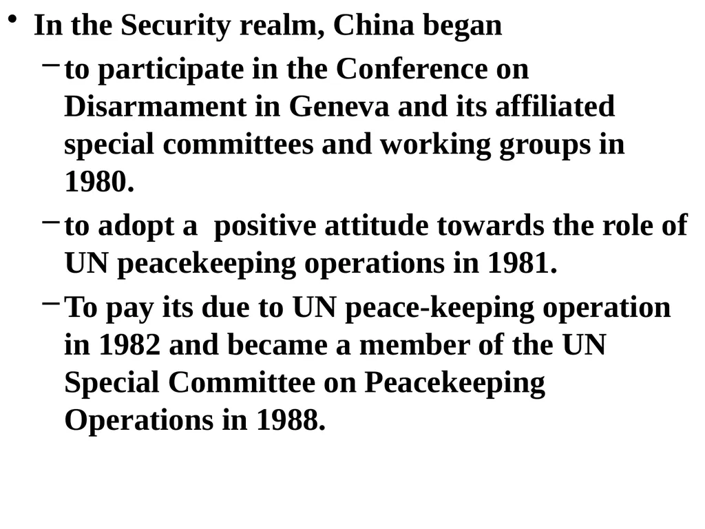 China’s UN Peacekeeping Operations ---Policy - slide 15 of 34