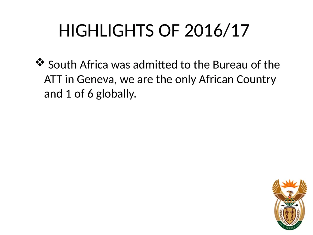 NATIONAL CONVENTIONAL ARMS CONTROL COMMITTEE - slide 6 of 39
