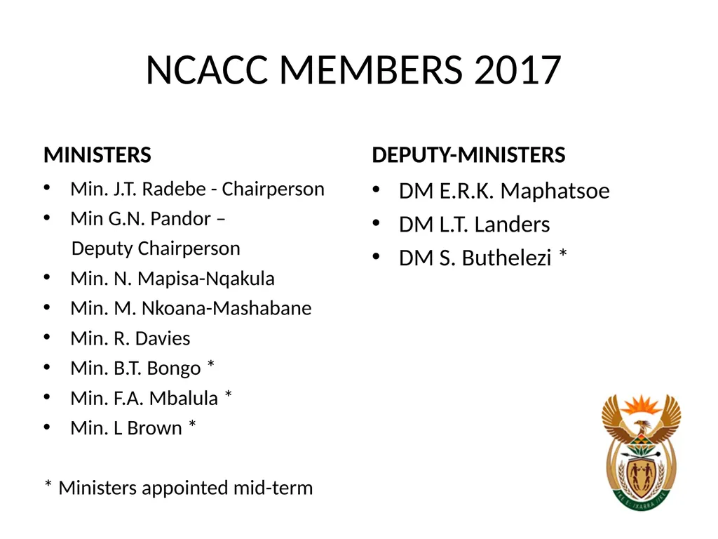 NATIONAL CONVENTIONAL ARMS CONTROL COMMITTEE - slide 15 of 39