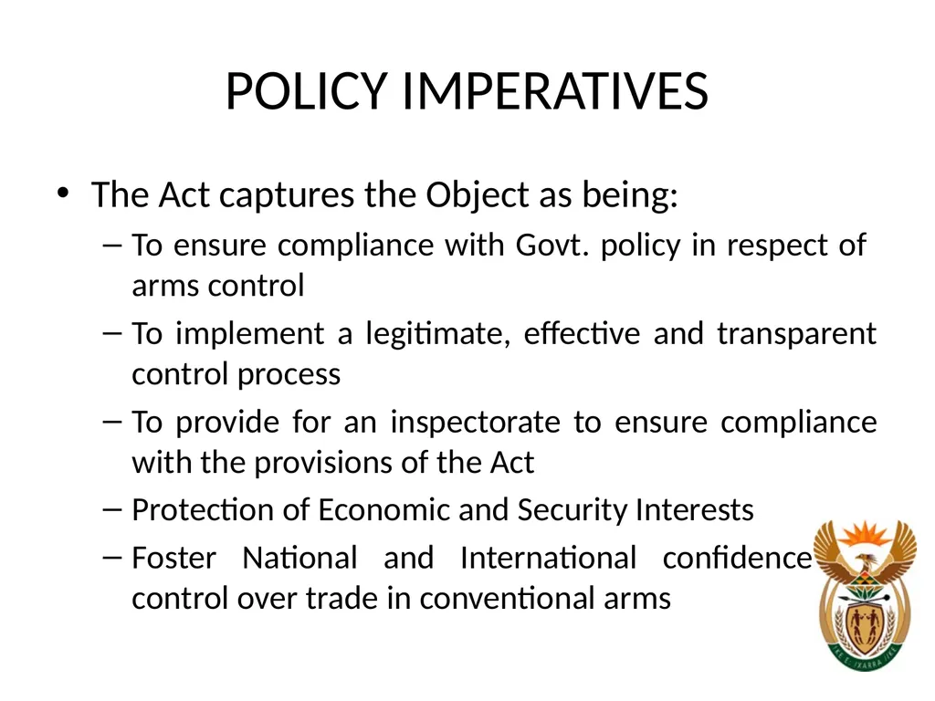NATIONAL CONVENTIONAL ARMS CONTROL COMMITTEE - slide 11 of 39