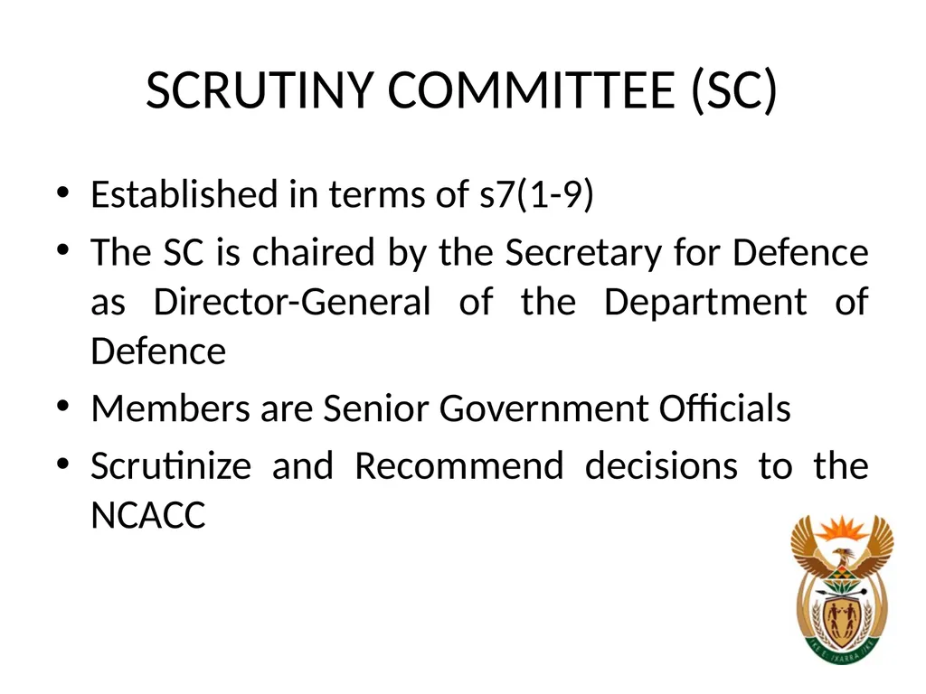 NATIONAL CONVENTIONAL ARMS CONTROL COMMITTEE - slide 18 of 39