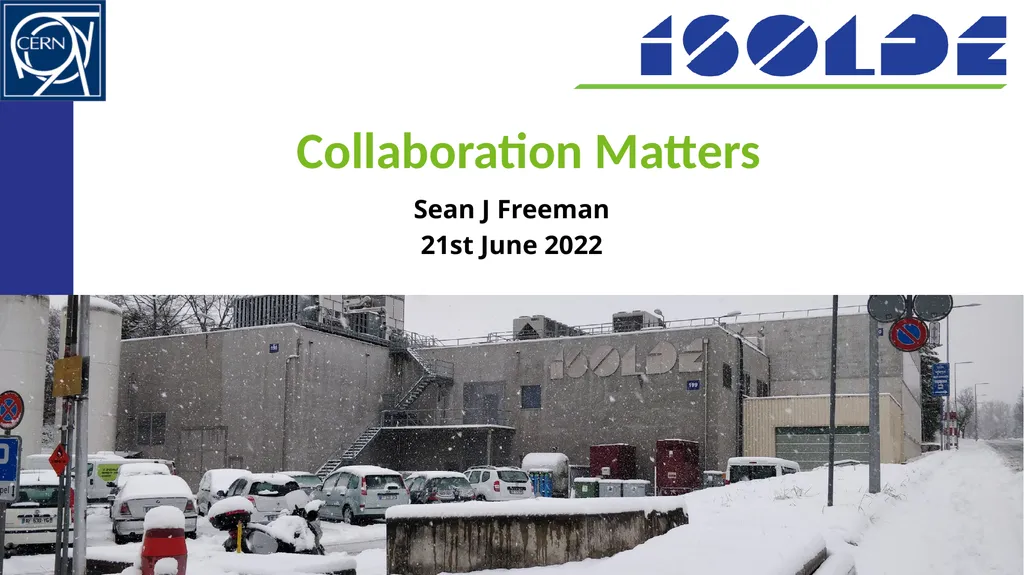 Collaboration Matters Sean J Freeman 21st June - slide 1 of 19