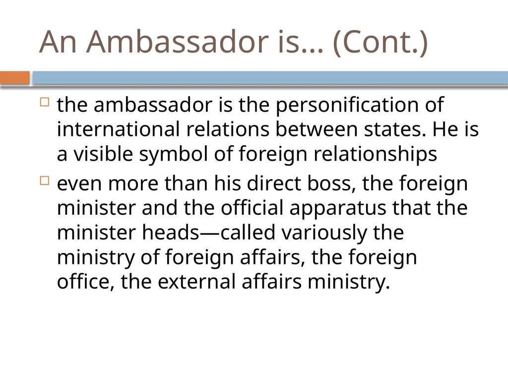Ir312 Diplomacy Understanding the role of an - slide 15 of 38