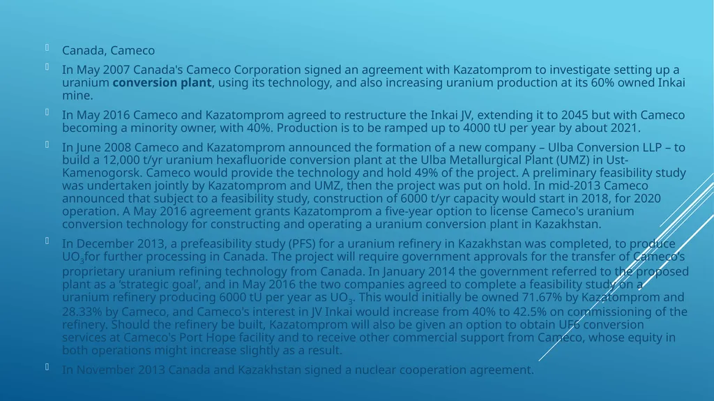 Lecture 12. Australia and Canada uranium markets - slide 7 of 26