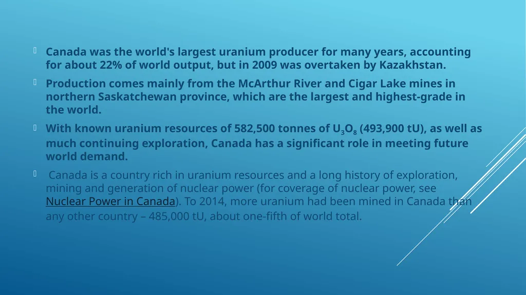 Lecture 12. Australia and Canada uranium markets - slide 3 of 26