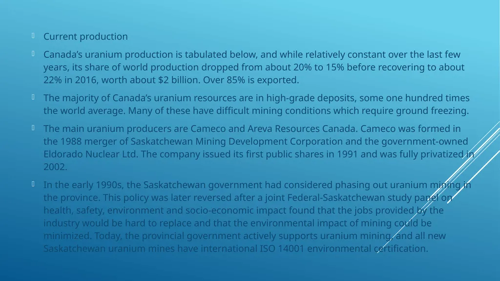 Lecture 12. Australia and Canada uranium markets - slide 12 of 26