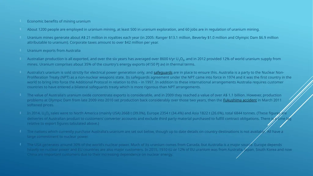 Lecture 12. Australia and Canada uranium markets - slide 25 of 26