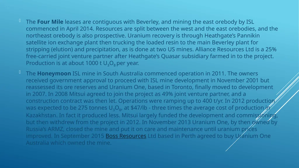 Lecture 12. Australia and Canada uranium markets - slide 21 of 26