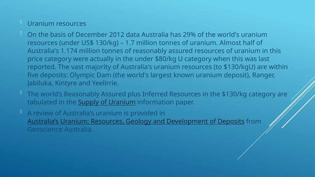 Lecture 12. Australia and Canada uranium markets - slide 23 of 26