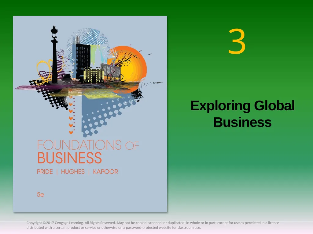 Exploring Global Business The Basis for - slide 1 of 32