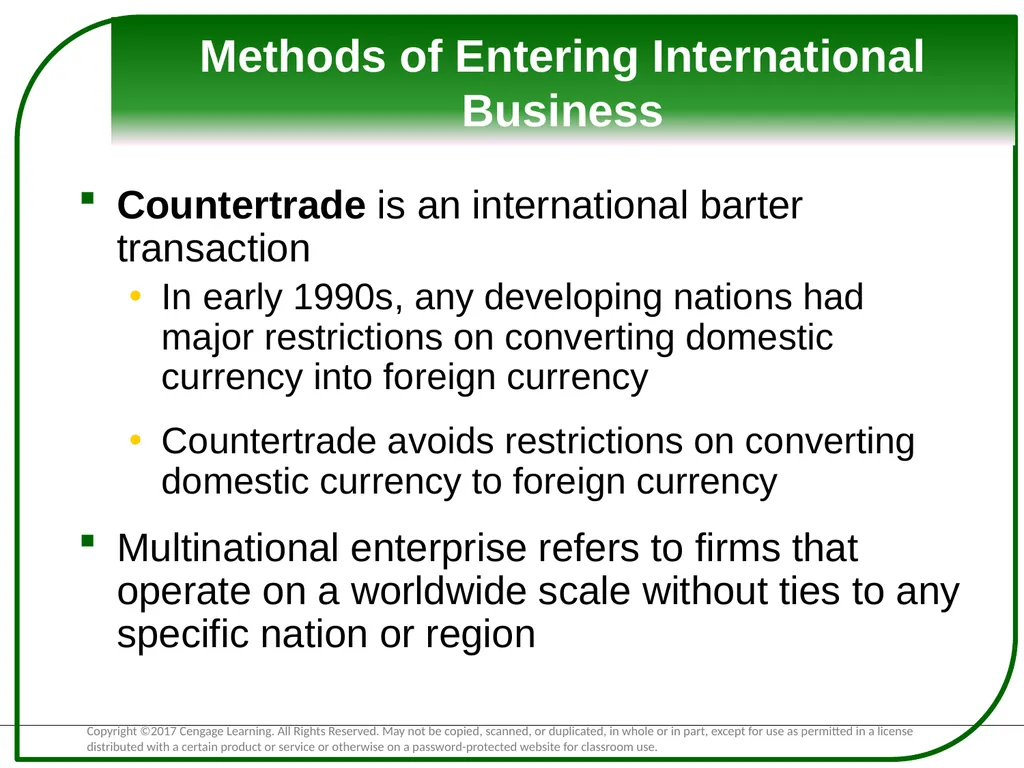 Exploring Global Business The Basis for - slide 12 of 32