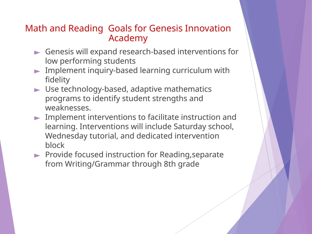 Genesis Innovation Academy Annual Title I Parent - slide 7 of 17