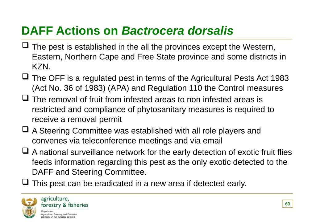 PRESENTATION TO THE PORTFOLIO COMMITTEE OF - slide 69 of 82