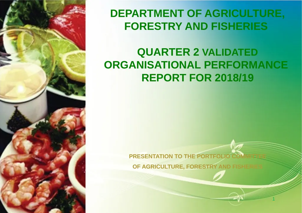 PRESENTATION TO THE PORTFOLIO COMMITTEE OF - slide 1 of 82