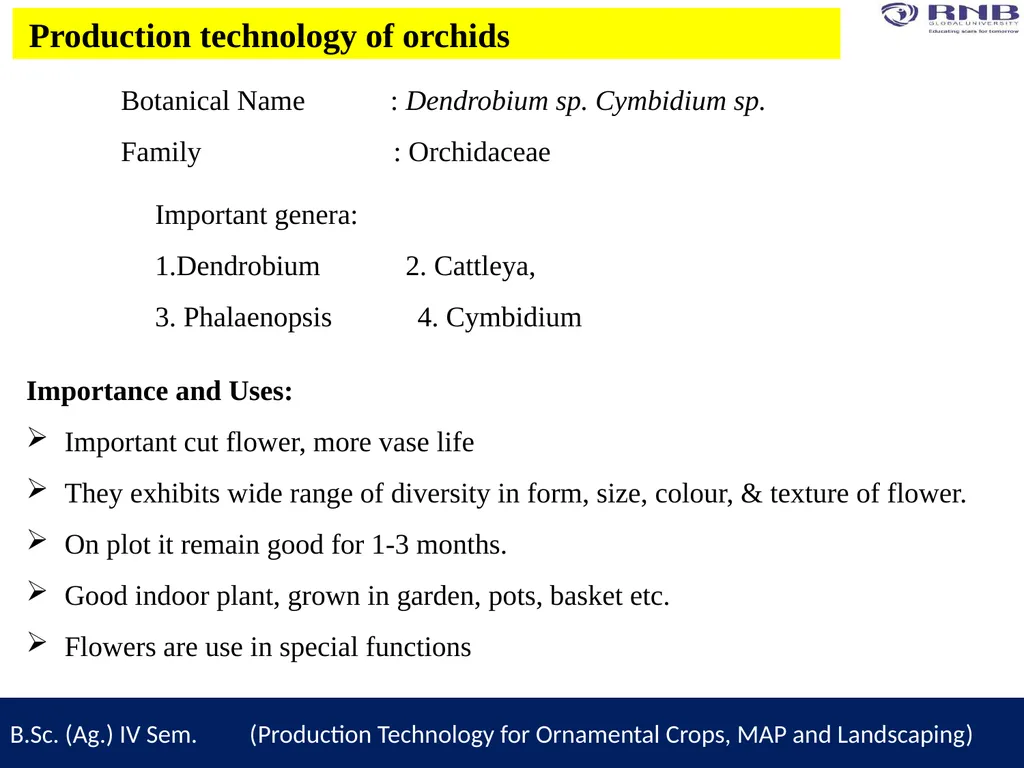 Course Name- Production Technology for Ornamental - slide 4 of 9