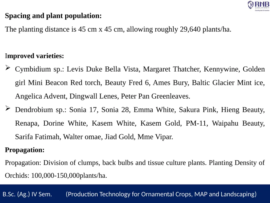 Course Name- Production Technology for Ornamental - slide 6 of 9