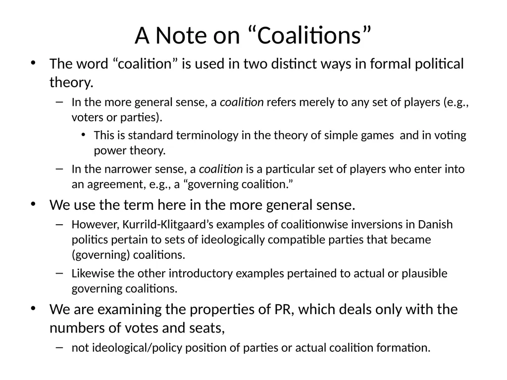 ELECTION INVERSIONS UNDER PROPORTIONAL - slide 13 of 23