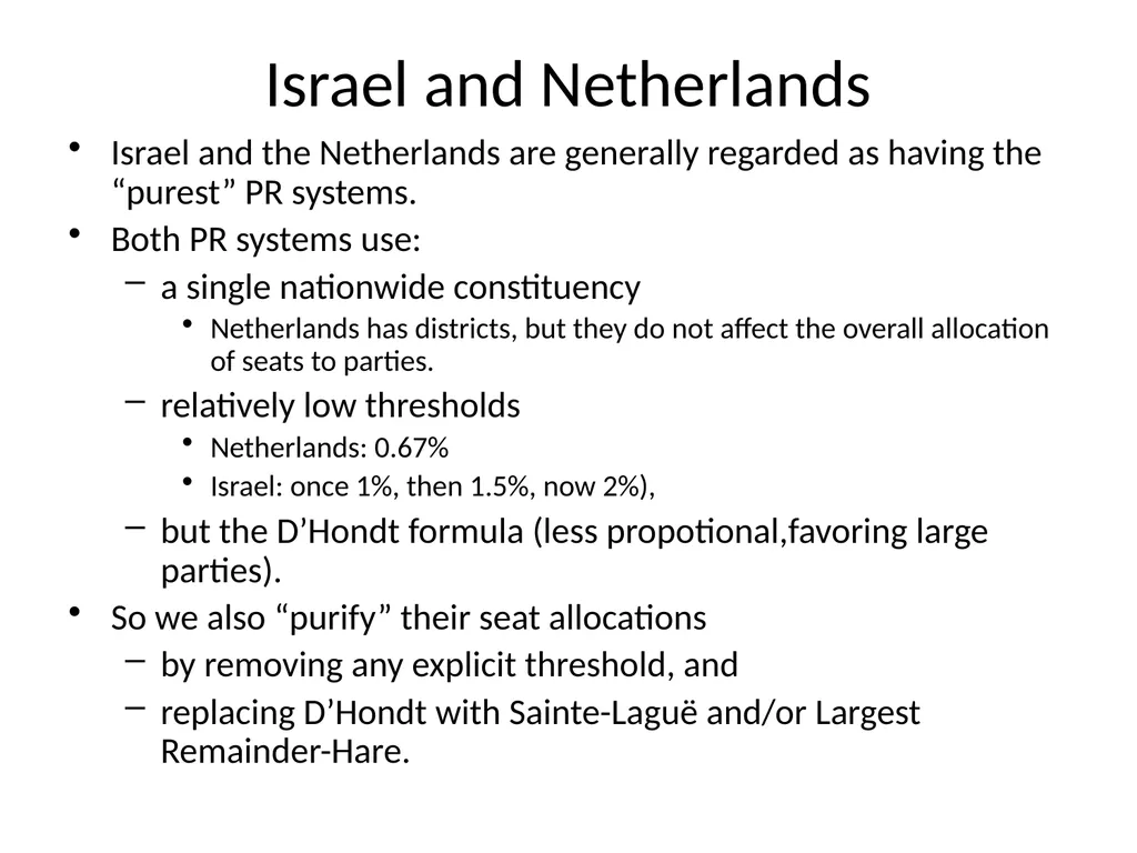 ELECTION INVERSIONS UNDER PROPORTIONAL - slide 16 of 23