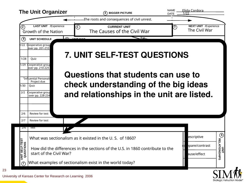 The Unit Organizer Routine The Content Enhancement - slide 23 of 56