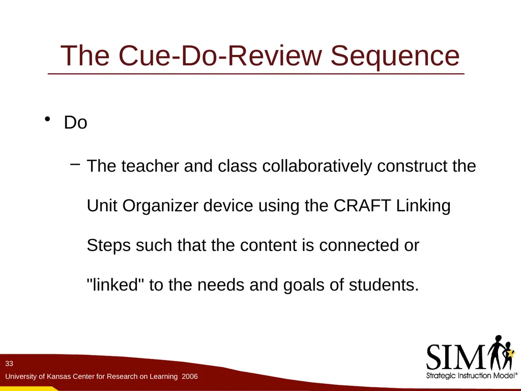 The Unit Organizer Routine The Content Enhancement - slide 33 of 56