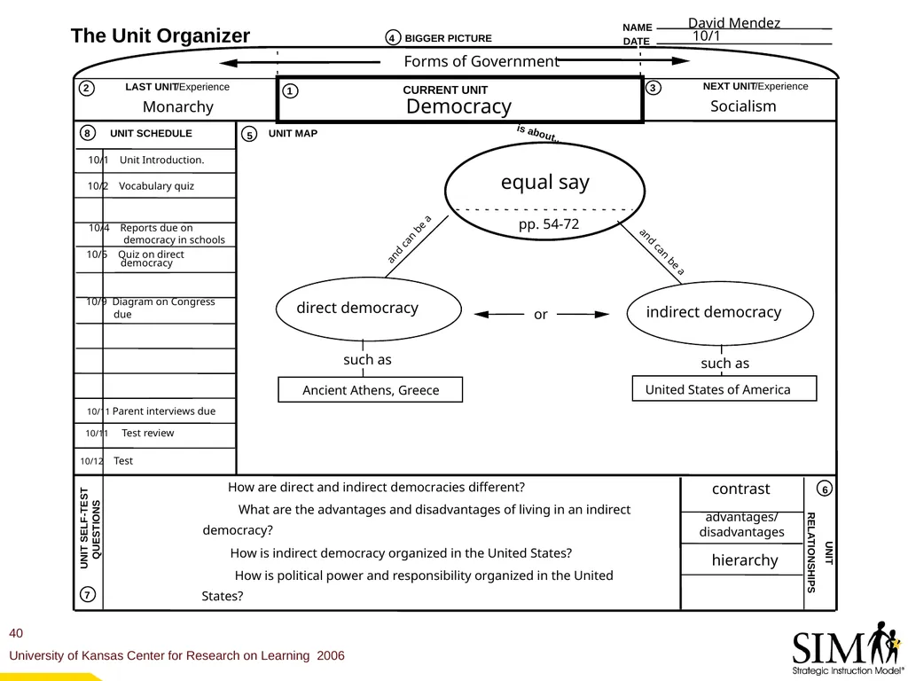 The Unit Organizer Routine The Content Enhancement - slide 40 of 56