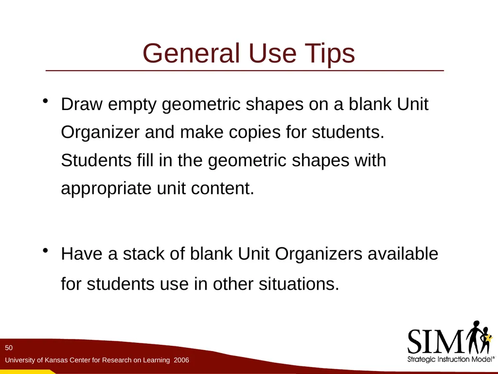 The Unit Organizer Routine The Content Enhancement - slide 50 of 56