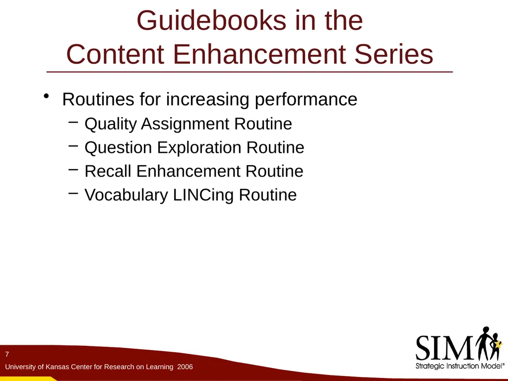 The Unit Organizer Routine The Content Enhancement - slide 7 of 56