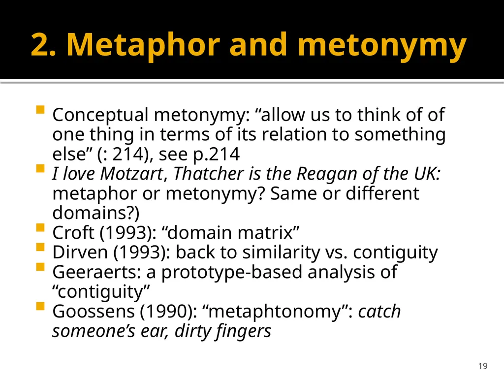 Semantics and Lexicology SVEM21 6. Cognitive - slide 19 of 32