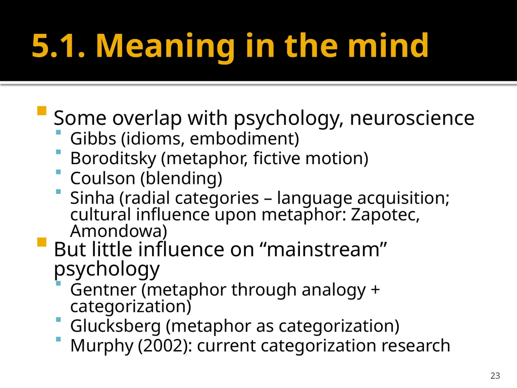 Semantics and Lexicology SVEM21 6. Cognitive - slide 23 of 32