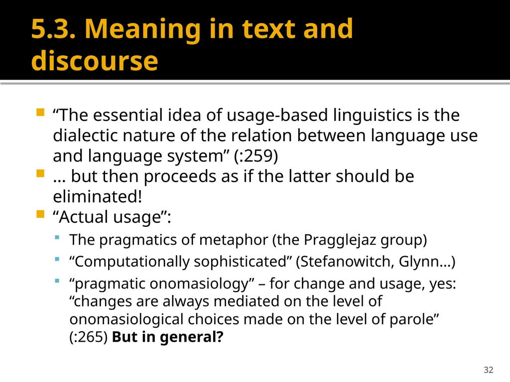 Semantics and Lexicology SVEM21 6. Cognitive - slide 32 of 32