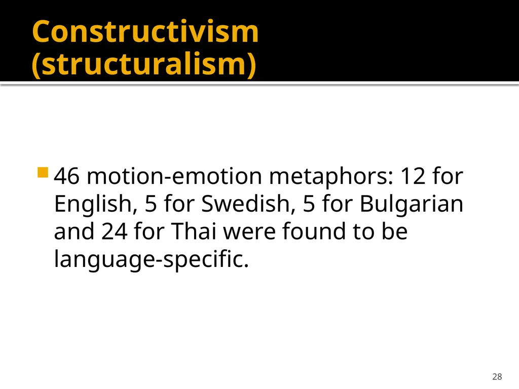 Semantics and Lexicology SVEM21 6. Cognitive - slide 28 of 32