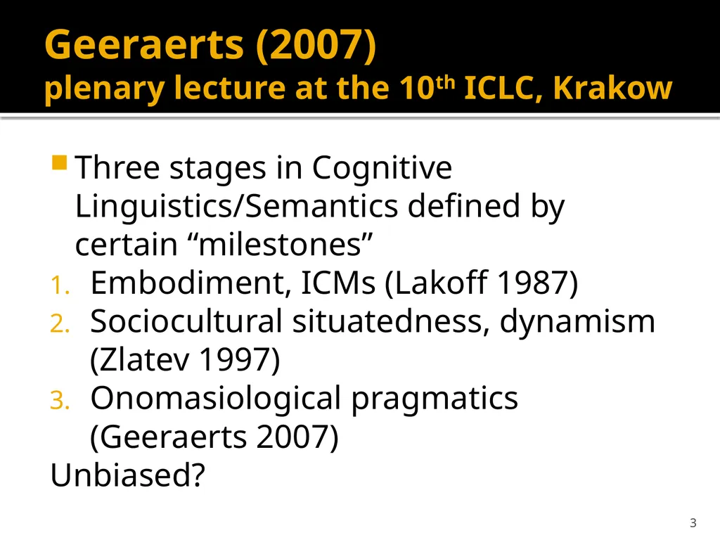 Semantics and Lexicology SVEM21 6. Cognitive - slide 3 of 32