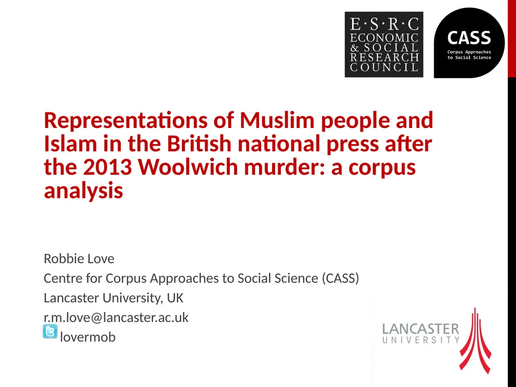 Representations of Muslim people and Islam in the - slide 1 of 25