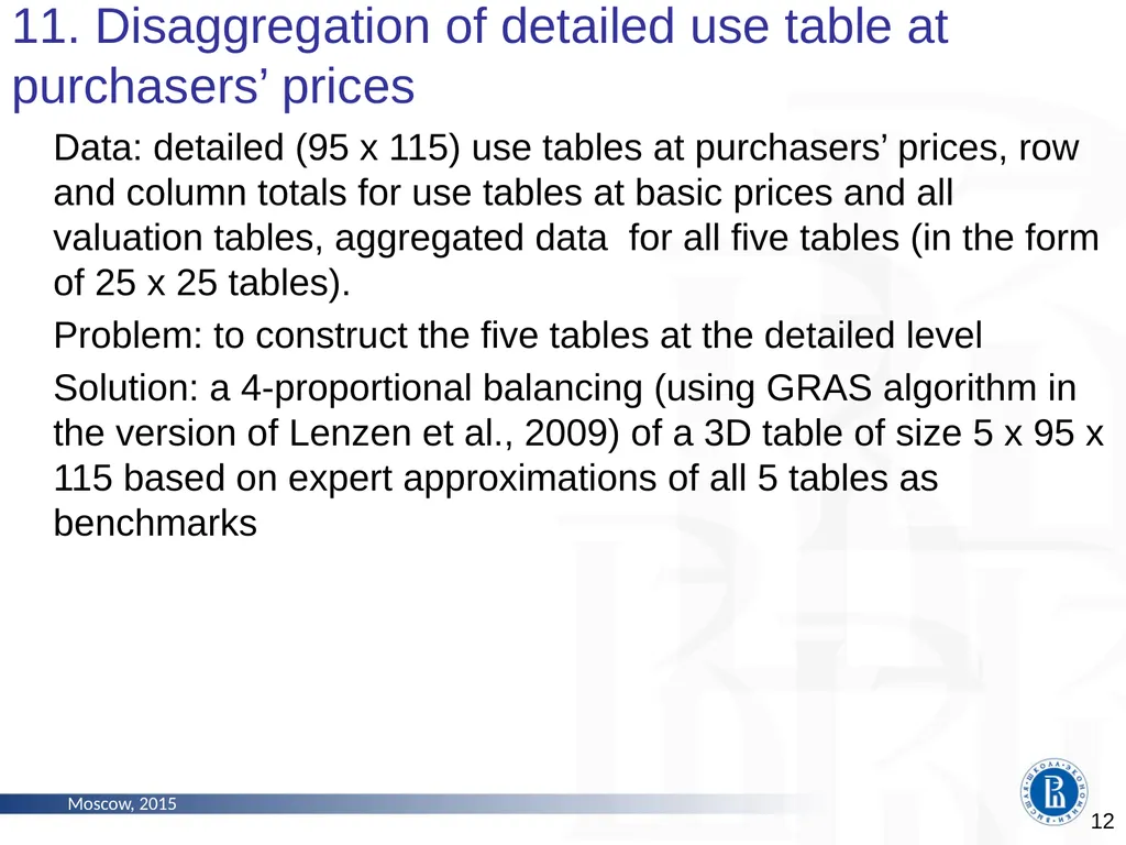 The Problems of Constructing Time Series of - slide 12 of 18