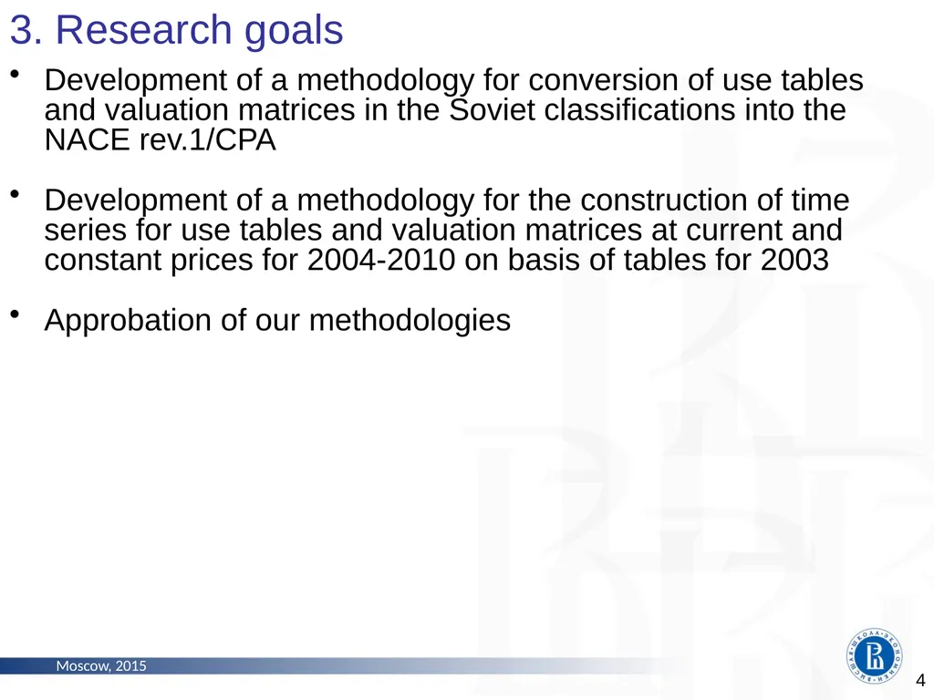 The Problems of Constructing Time Series of - slide 4 of 18