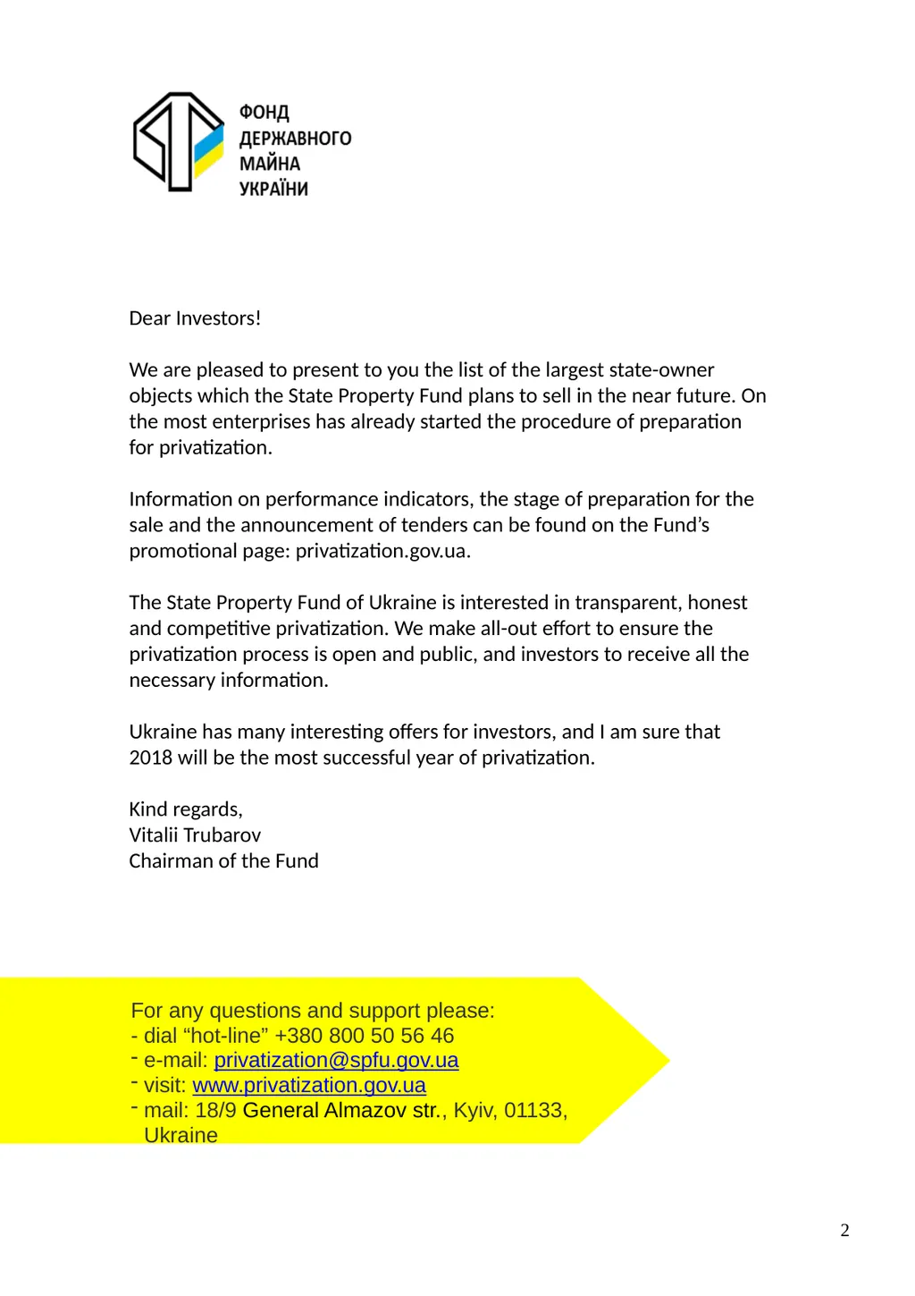 PRIVATIZATION IN UKRAINE 2017 your great - slide 2 of 34
