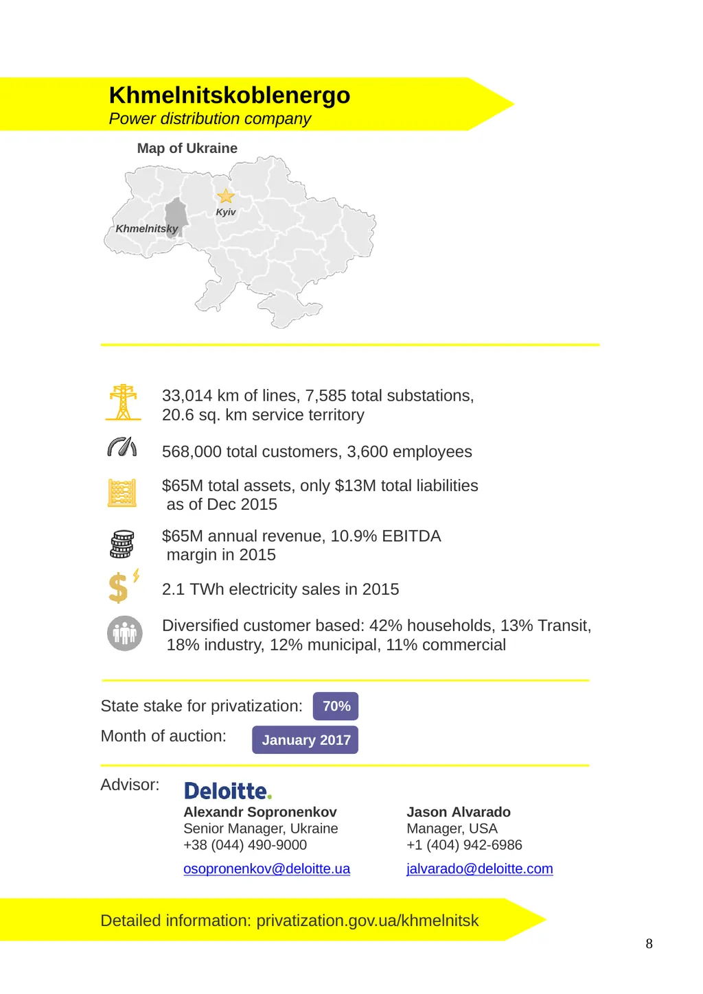 PRIVATIZATION IN UKRAINE 2017 your great - slide 8 of 34