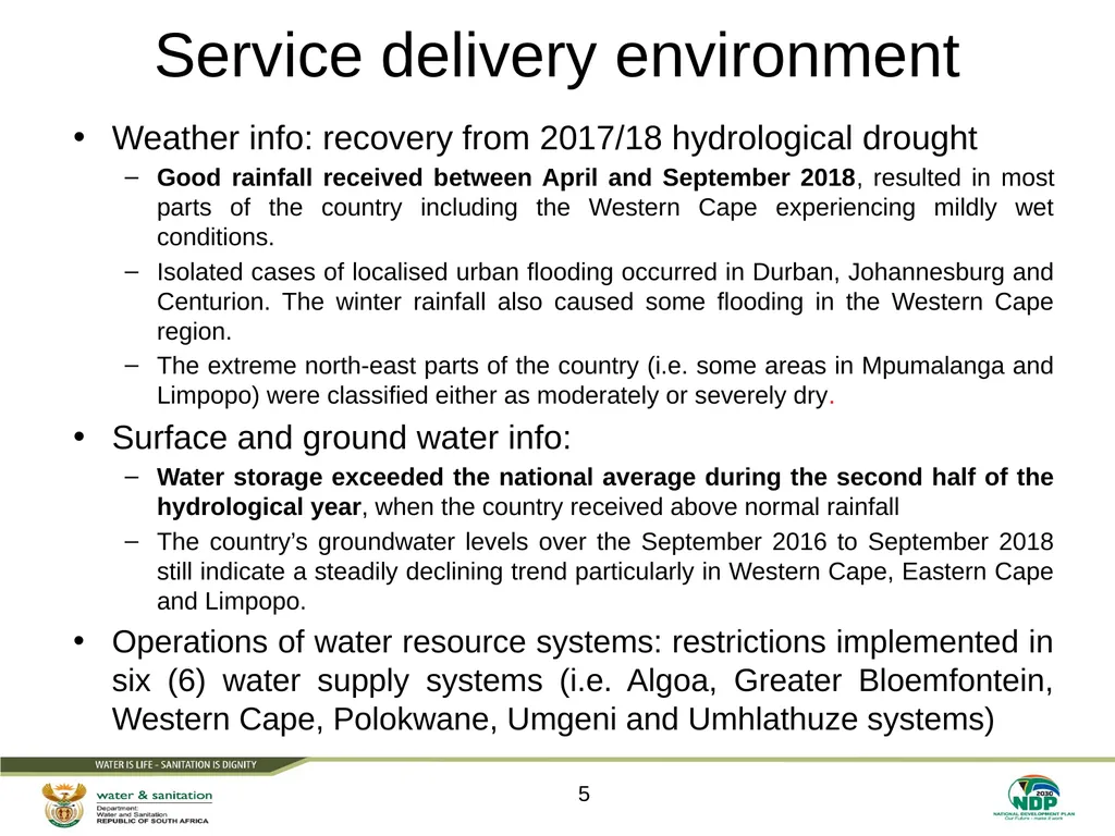 PRESENTATION TITLE Presented by: Name Surname - slide 5 of 105