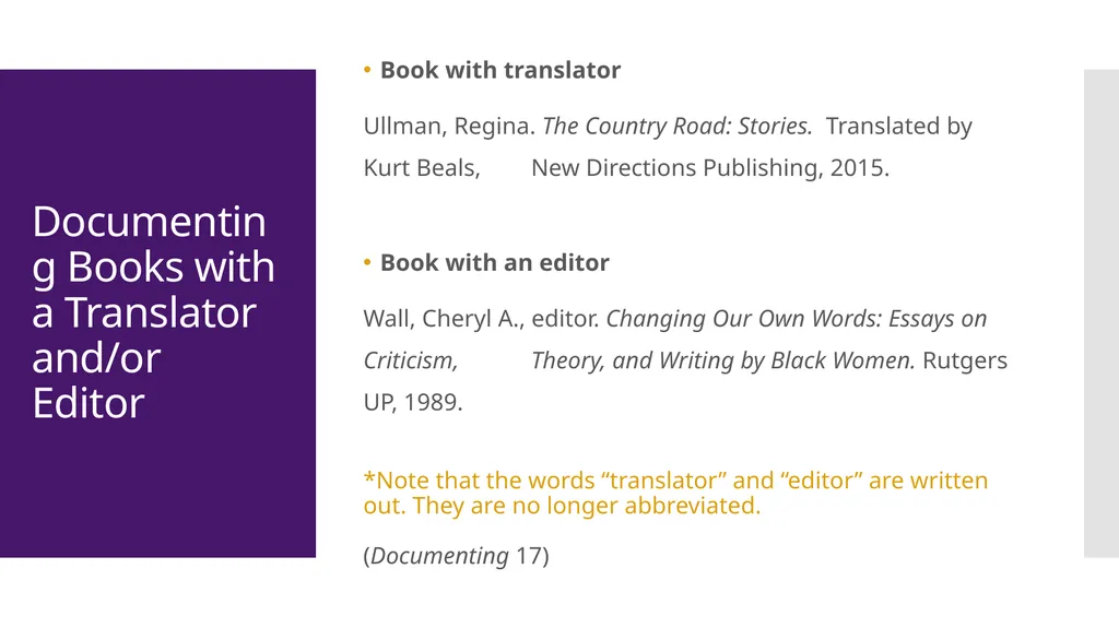 MLA Style 8th Edition The Basics The University of - slide 27 of 49