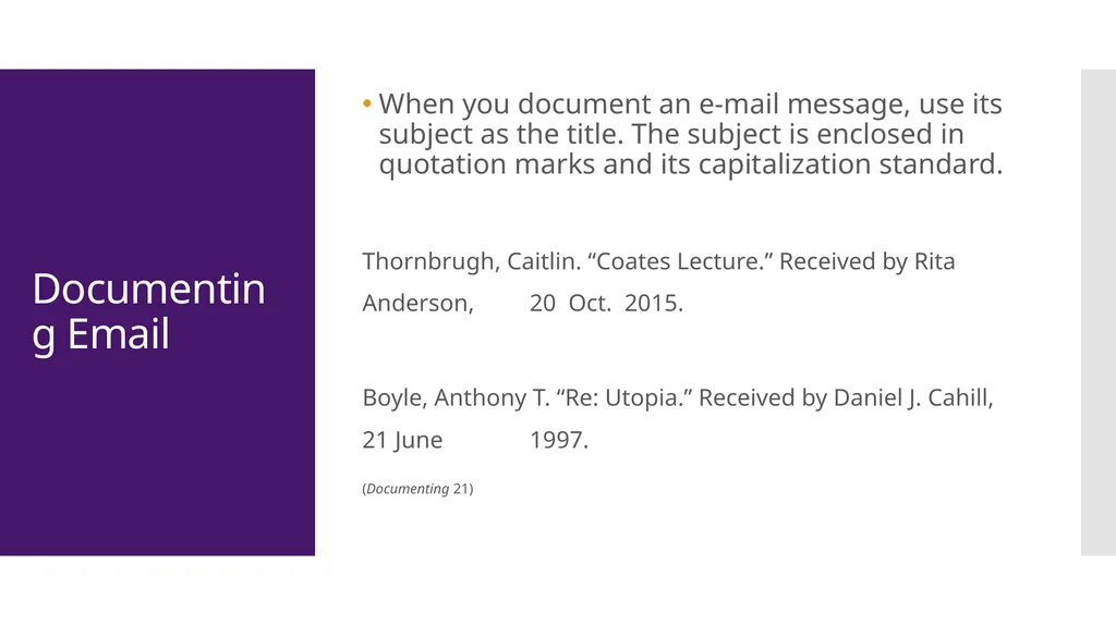 MLA Style 8th Edition The Basics The University of - slide 34 of 49