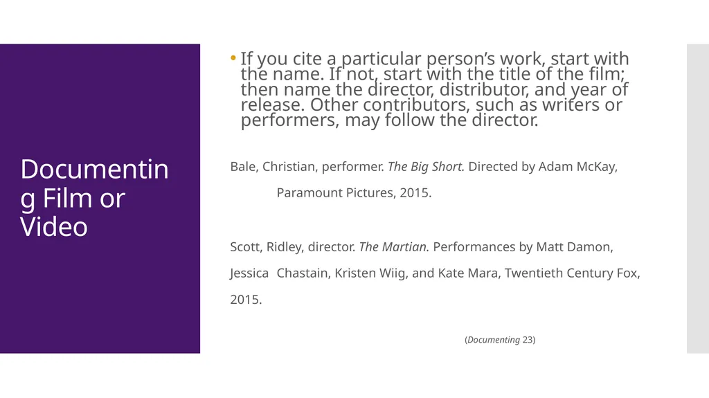 MLA Style 8th Edition The Basics The University of - slide 36 of 49