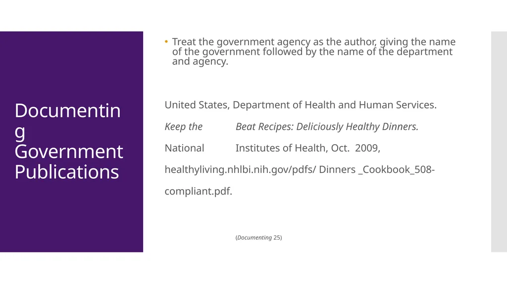 MLA Style 8th Edition The Basics The University of - slide 41 of 49