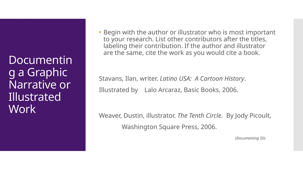 MLA Style 8th Edition The Basics The University of - slide 31 of 49