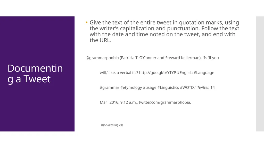 MLA Style 8th Edition The Basics The University of - slide 35 of 49