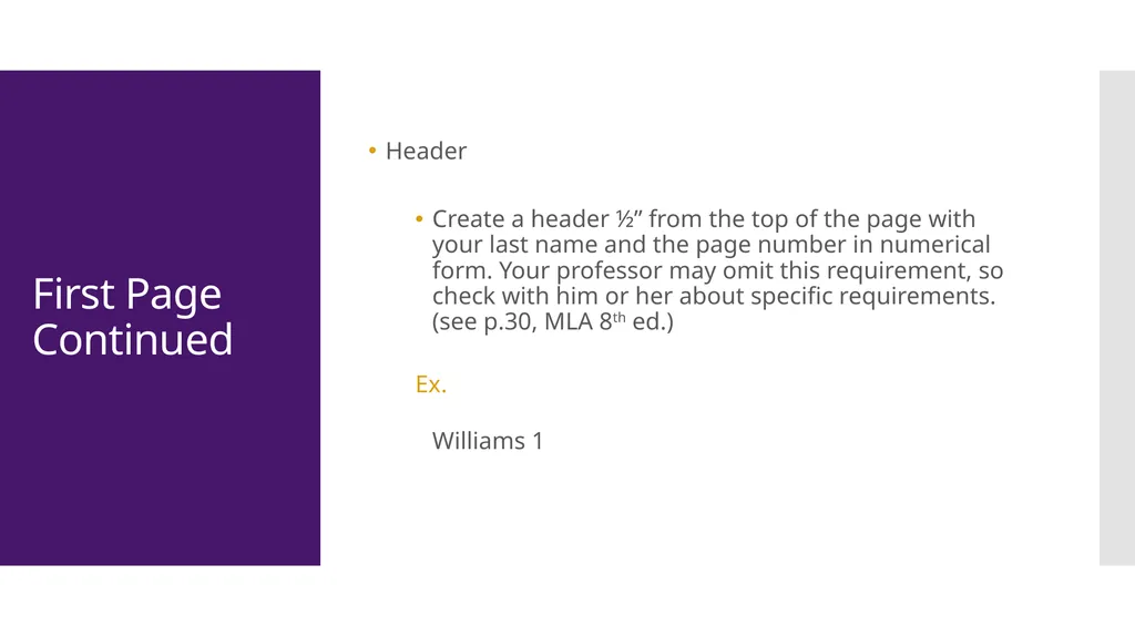 MLA Style 8th Edition The Basics The University of - slide 6 of 49