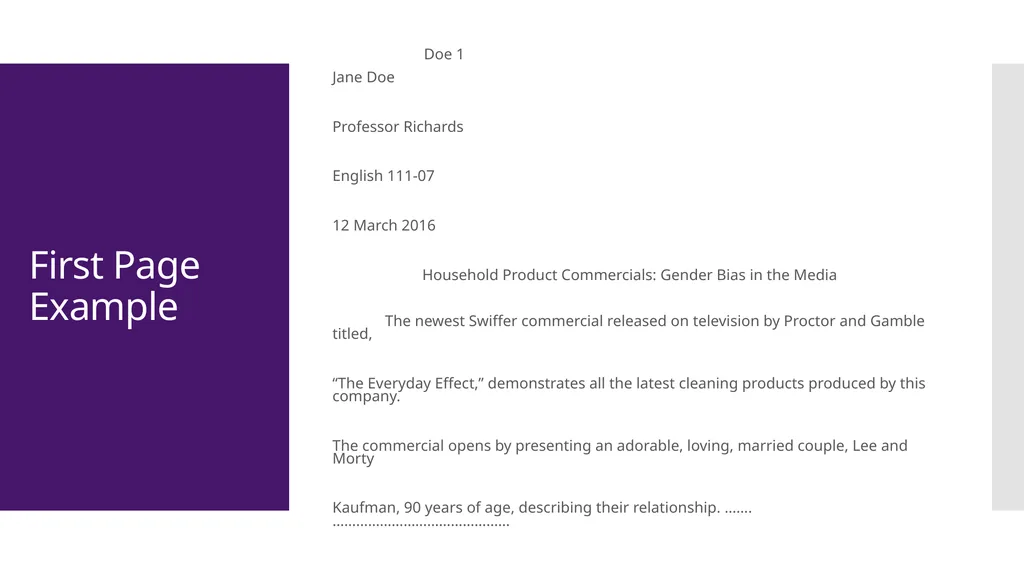 MLA Style 8th Edition The Basics The University of - slide 7 of 49
