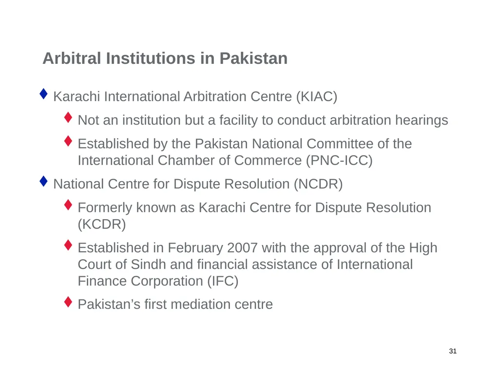 A Regional Commercial Arbitration Council: Is it - slide 31 of 43