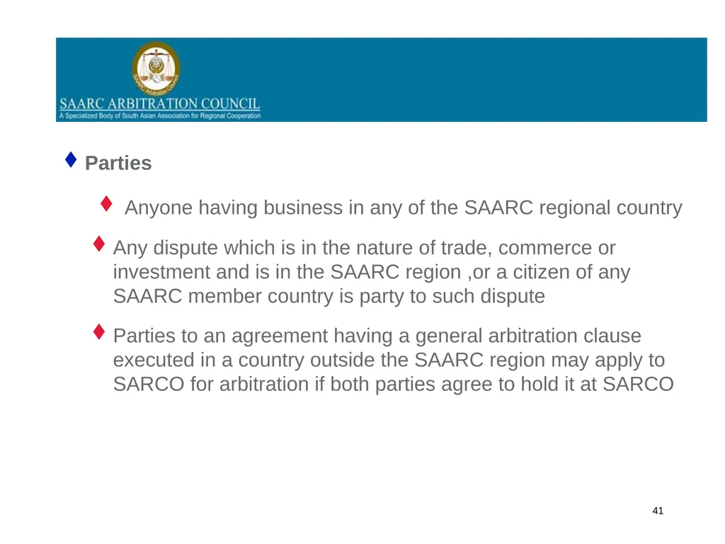 A Regional Commercial Arbitration Council: Is it - slide 41 of 43