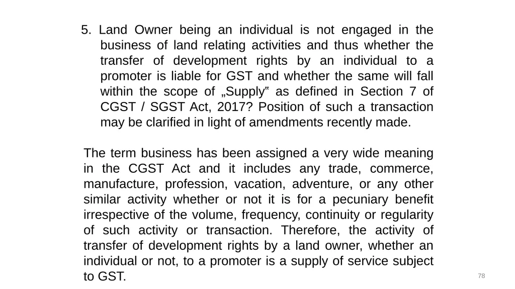 JDA – GST Issues and Implications on Developers - slide 78 of 81